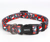 Soft and comfortable collar for pets, size l, Christmas Black