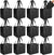 12 Extra Large Reusable Grocery Bags (Color: Black)