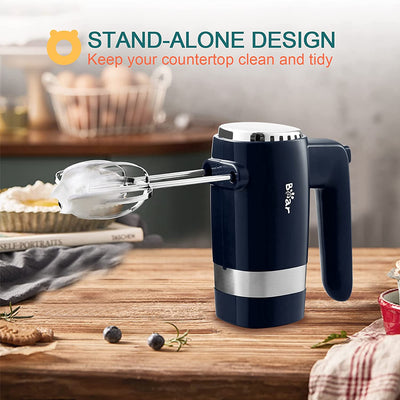 Hand Mixer Electric, Color: Deep Blue, 6.93 x 3.27 x 5.71 in