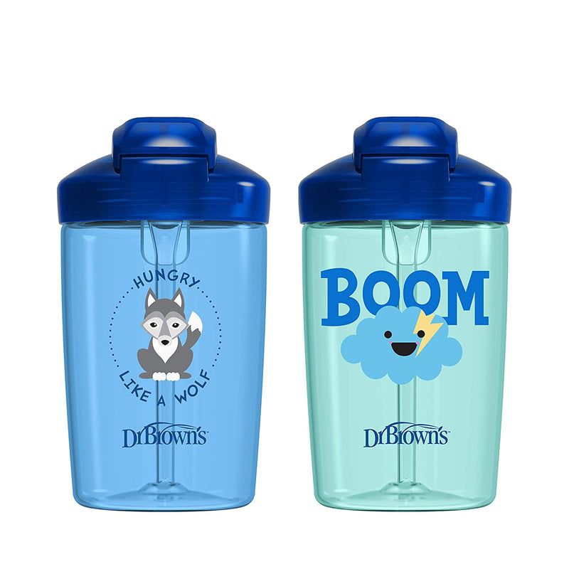 sippy cup with straw,Blue ,12oz ,2pk