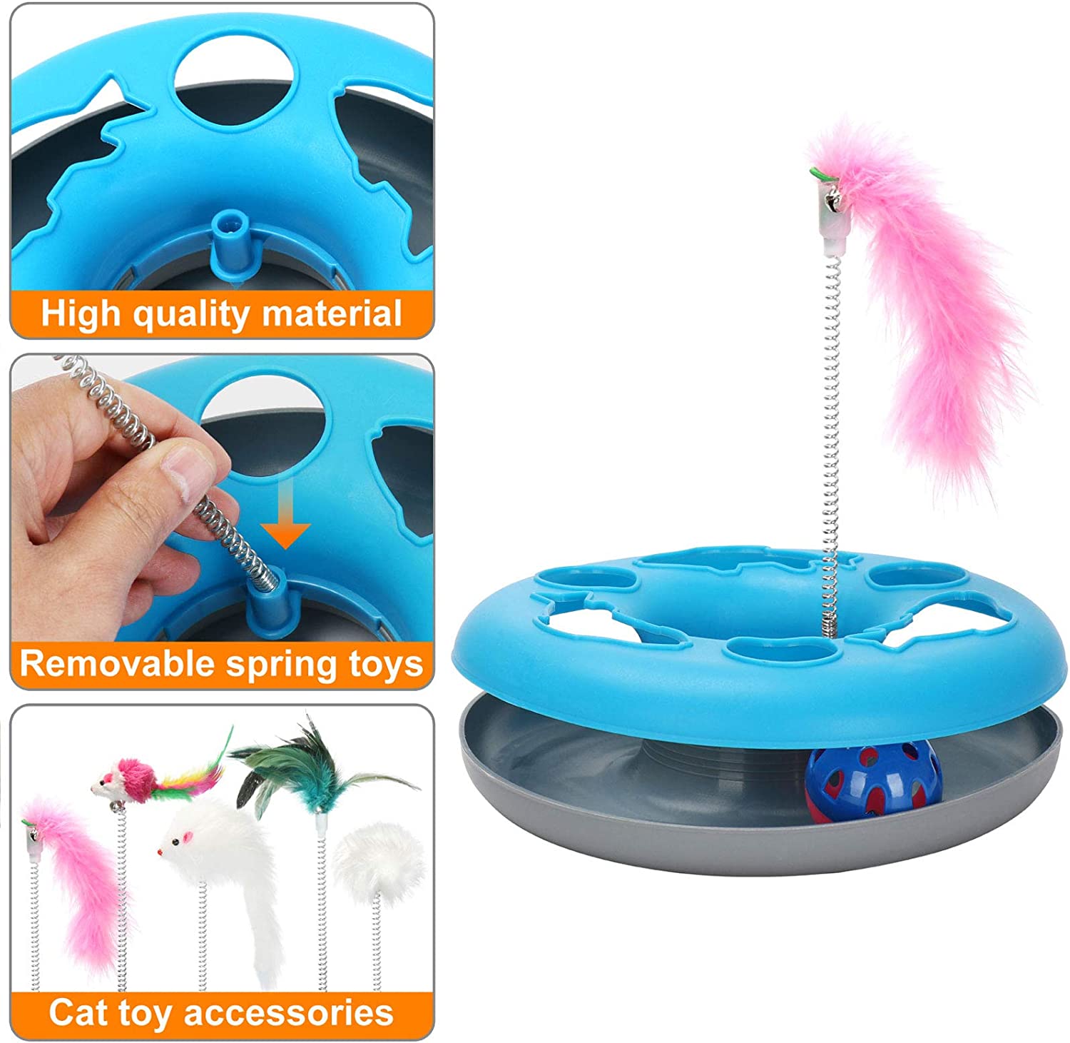 3 in 1 Pets Toys for Indoor,blue color