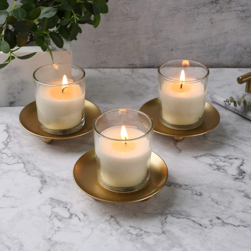 Iron Plate Candle Holder, Gold