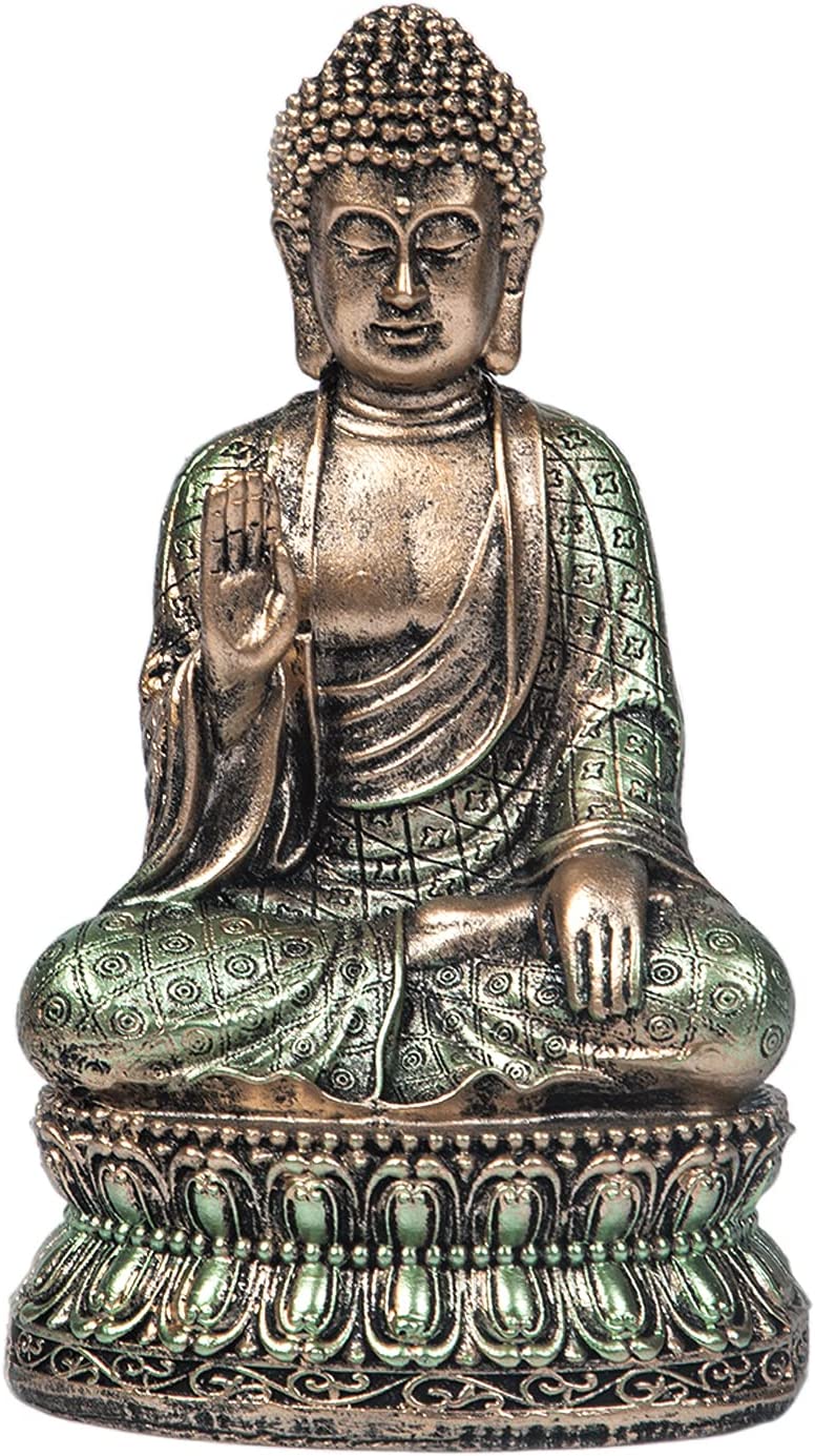 Buddha statues, Antique Green, resin, 0.5 punds