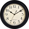 Retro Large Metal Wall Clock (Color: Black) 13"