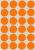 1008-Pack Round Permanent Stickers, 3/4", Orange