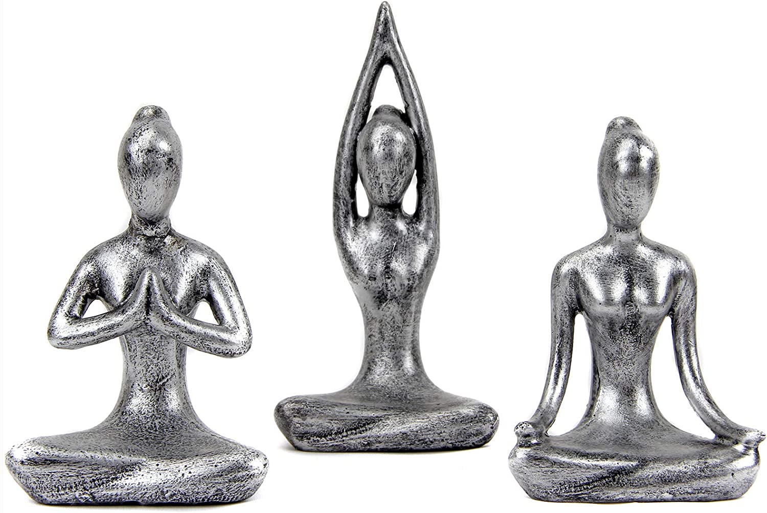 Yoga Meditation décor, Antique Silver Color