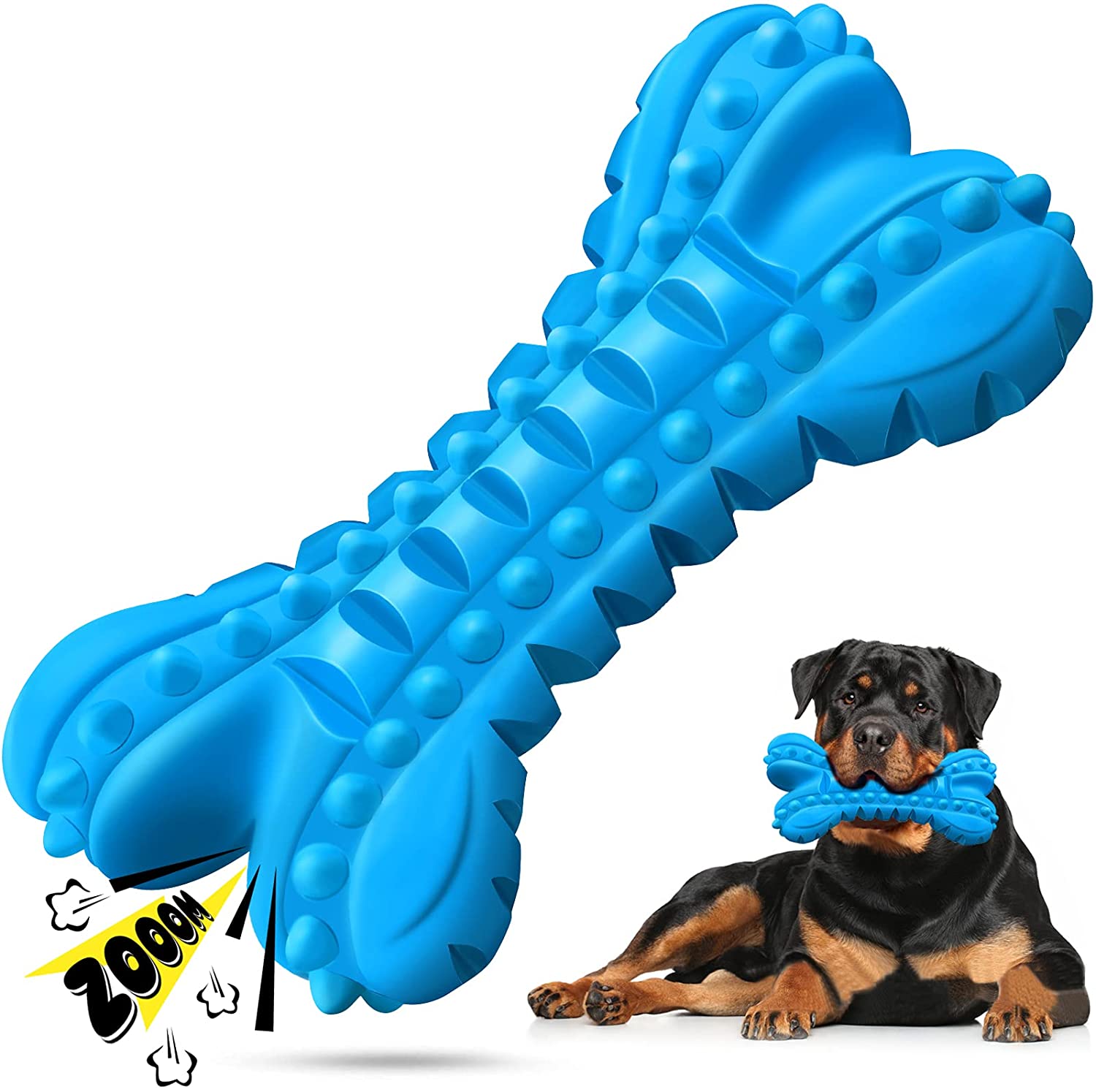 Pet toys, indestructible chews to clean teeth blue