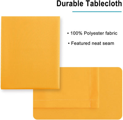 Solid Orange Yellow Square Tablecloth, 54" x 54"