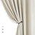 45 "Long Natural Ivory Small Window Curtain (2 Panels)