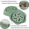 Pet Slow Feeder, (Green, Bone), 9.25 X 7.28 X 1.97Inches