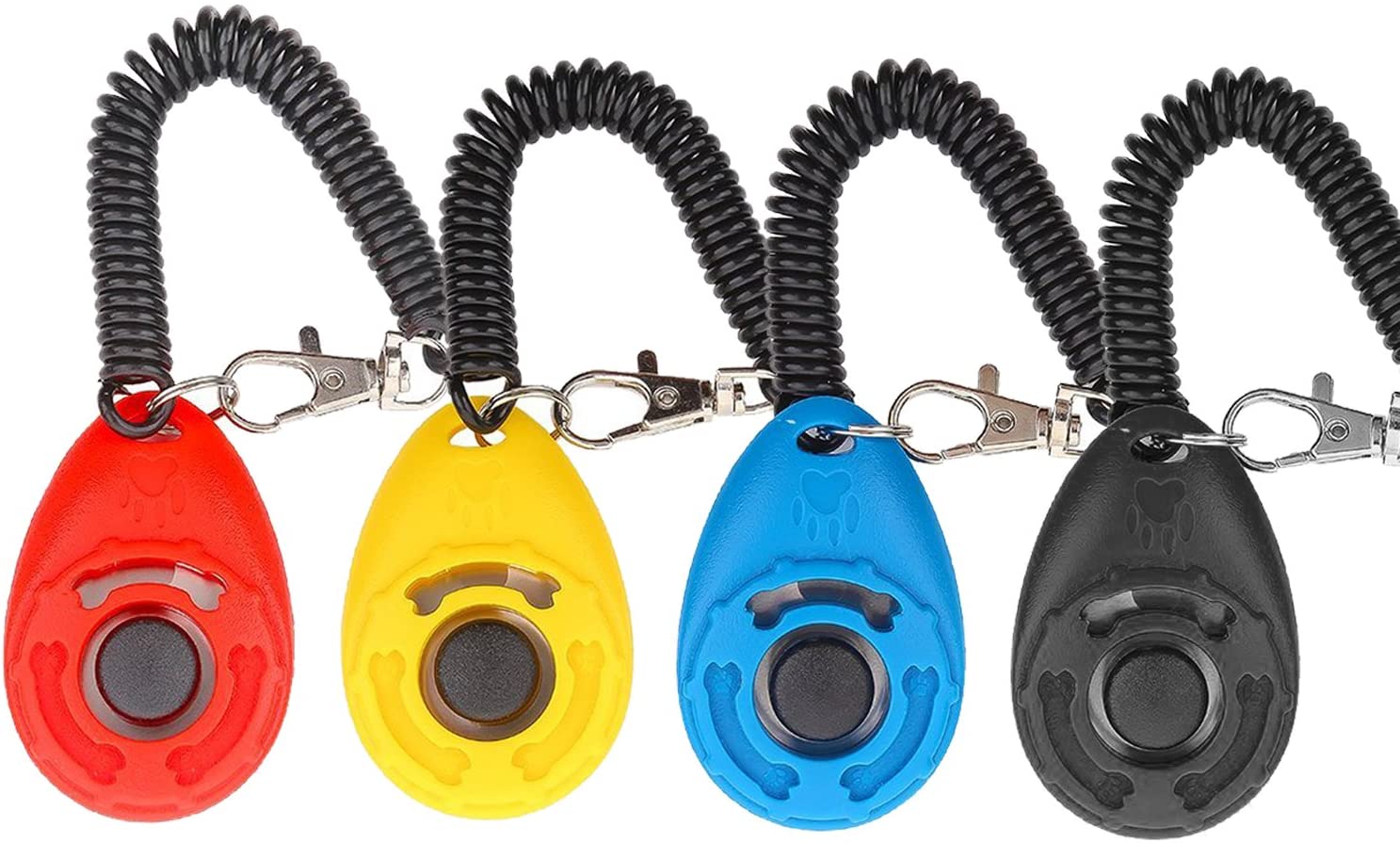 Pet training clicker, with bracelet, 4 pcs