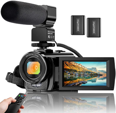 16X digital zoom camcorder with microphone and 2 batteries