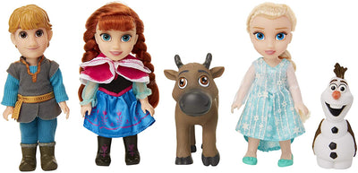 Small doll set - includes Anna, Elsa, Kristoff, Sven and Olaf!