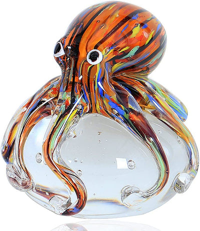 Blown glass octopus figure ornament, collection