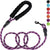 Rope leash for pets with non-slip handle, (purple)