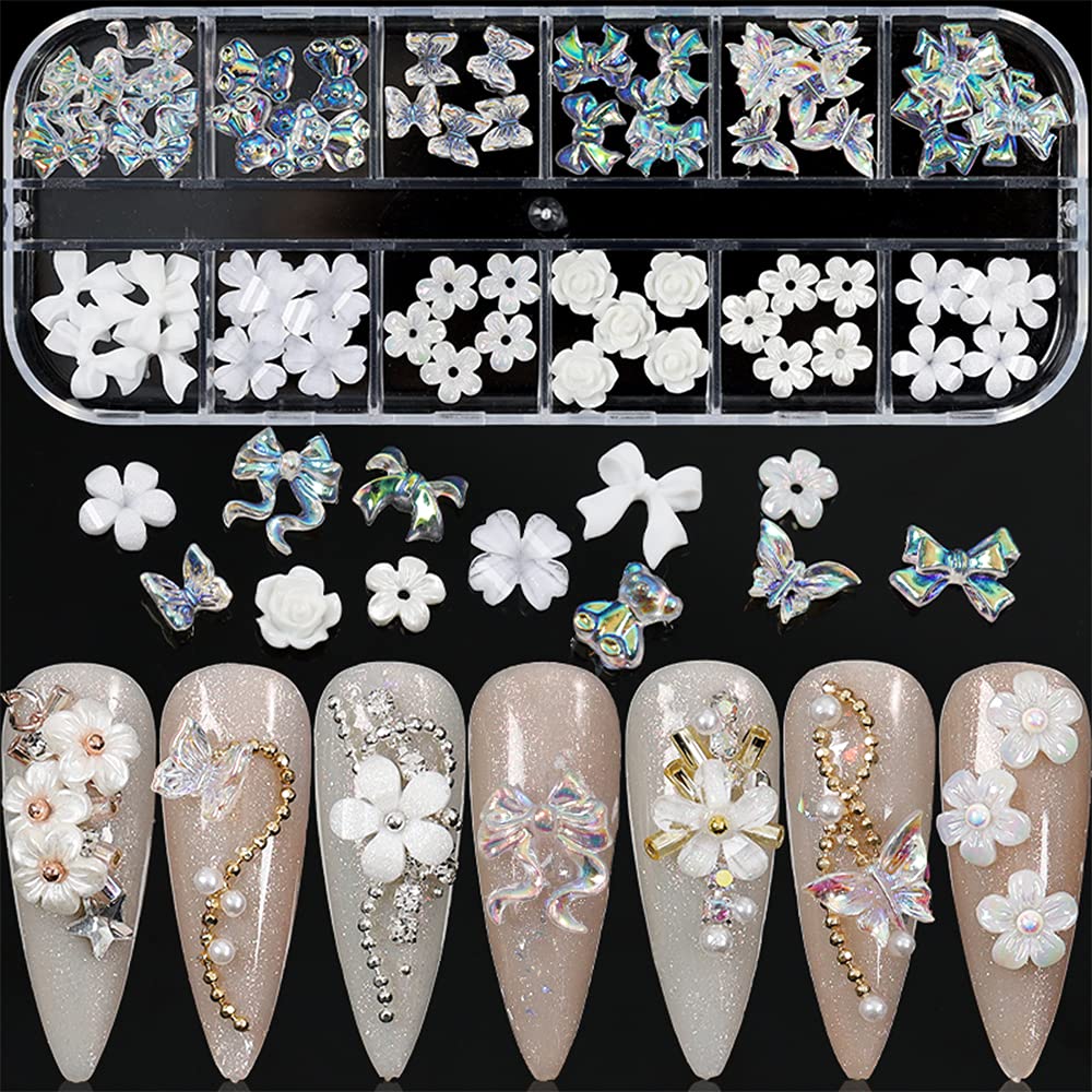 Acrylic nail stickers, 60 pcs, Color: Style 8