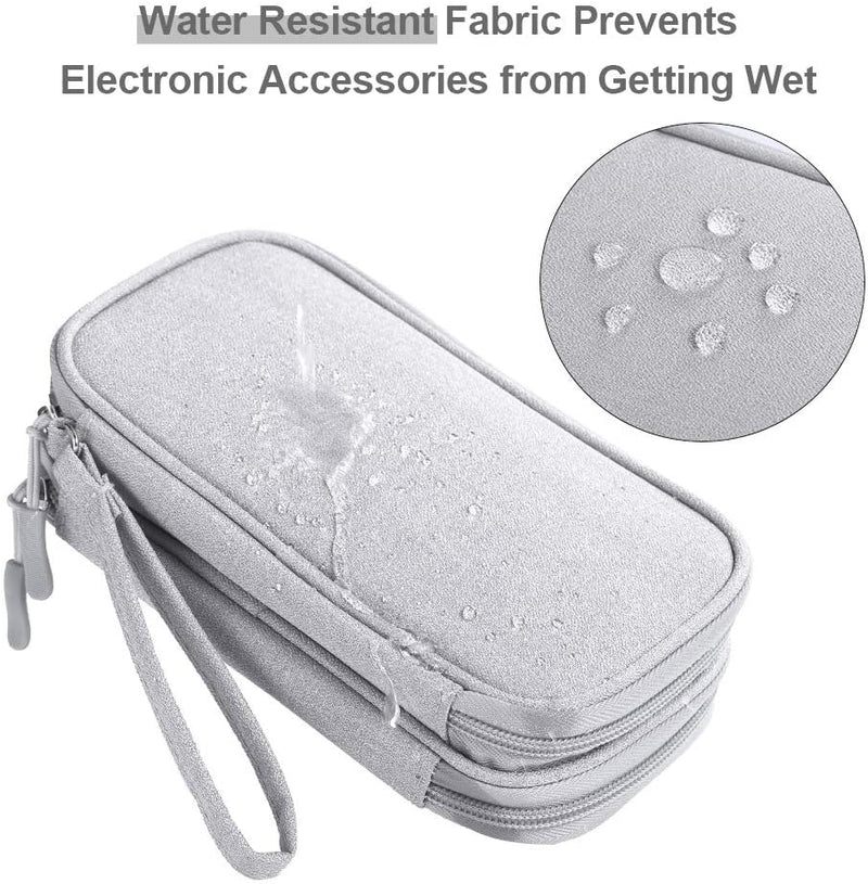 Travel Waterproof Bag for Organized Tech Accessories (Light Grey)