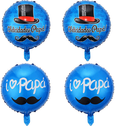 10 pieces of balloons for father's day, blue