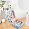 Small Portable Storage Travel Jewelry Box, (Sky Blue)