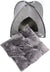 Cat Bed Cave for Indoor Cats, 18.5''x18.5''x15.8'', Color Grey