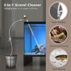 Aquarium gravel cleaner with push button