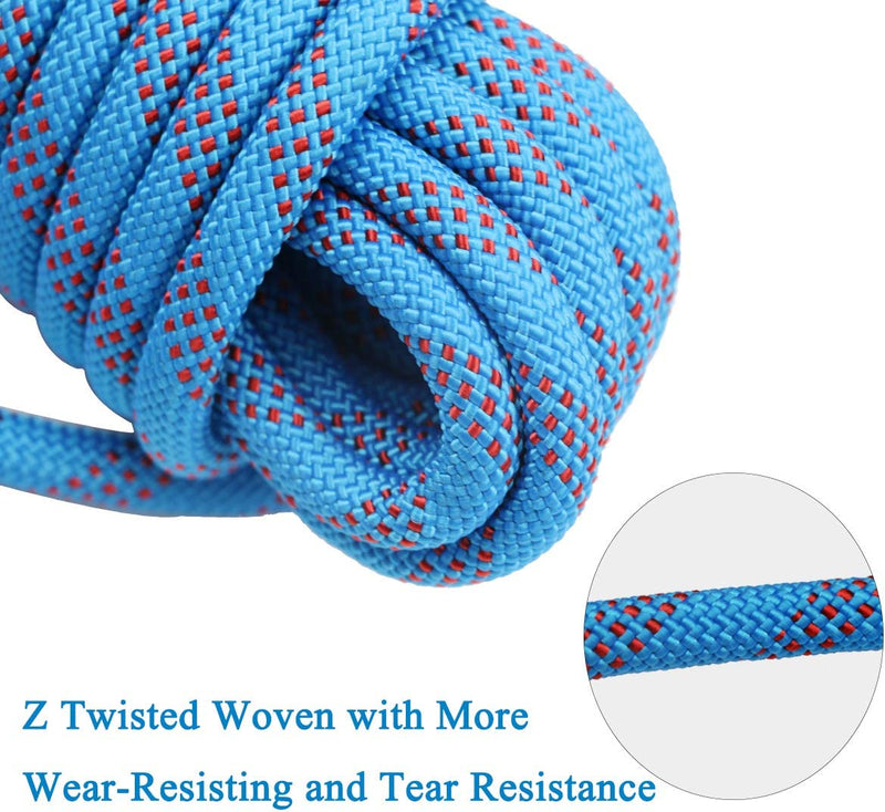 10mm Static Rope Heavy Duty Rock Climbing Rope - Blue