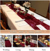 Burgundy Sequin Table Runner 12" x 108", Color: Burgundy