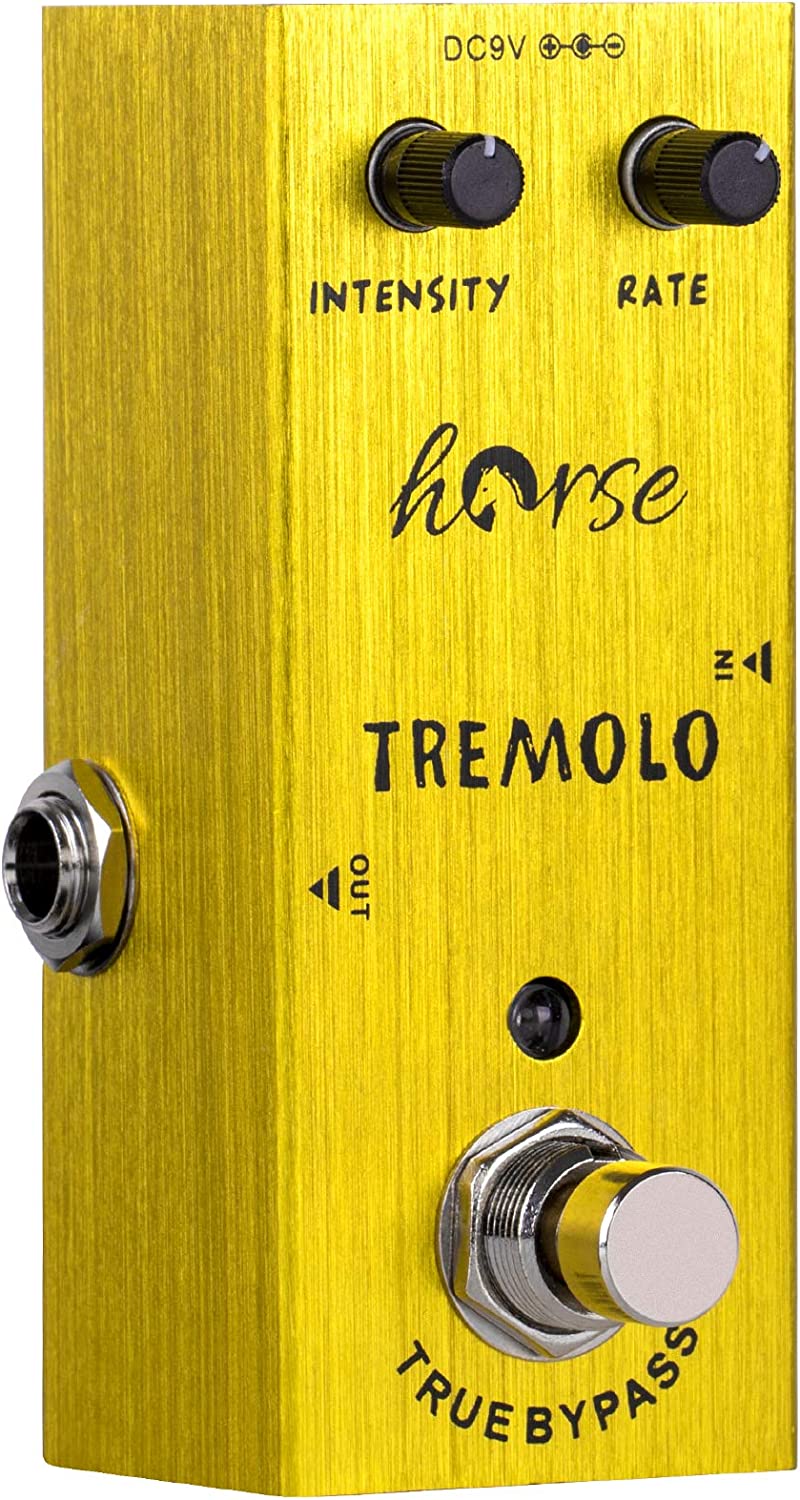 tremolo pedal, electric guitar effect pedals (yellow)