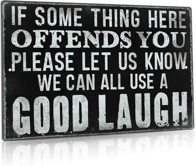 sarcastic metal tin sign 12 x 8 inches