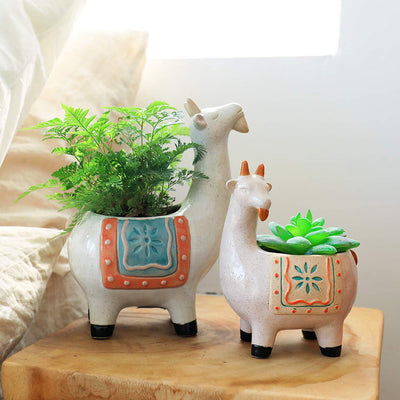 Ceramic Goat Succulent