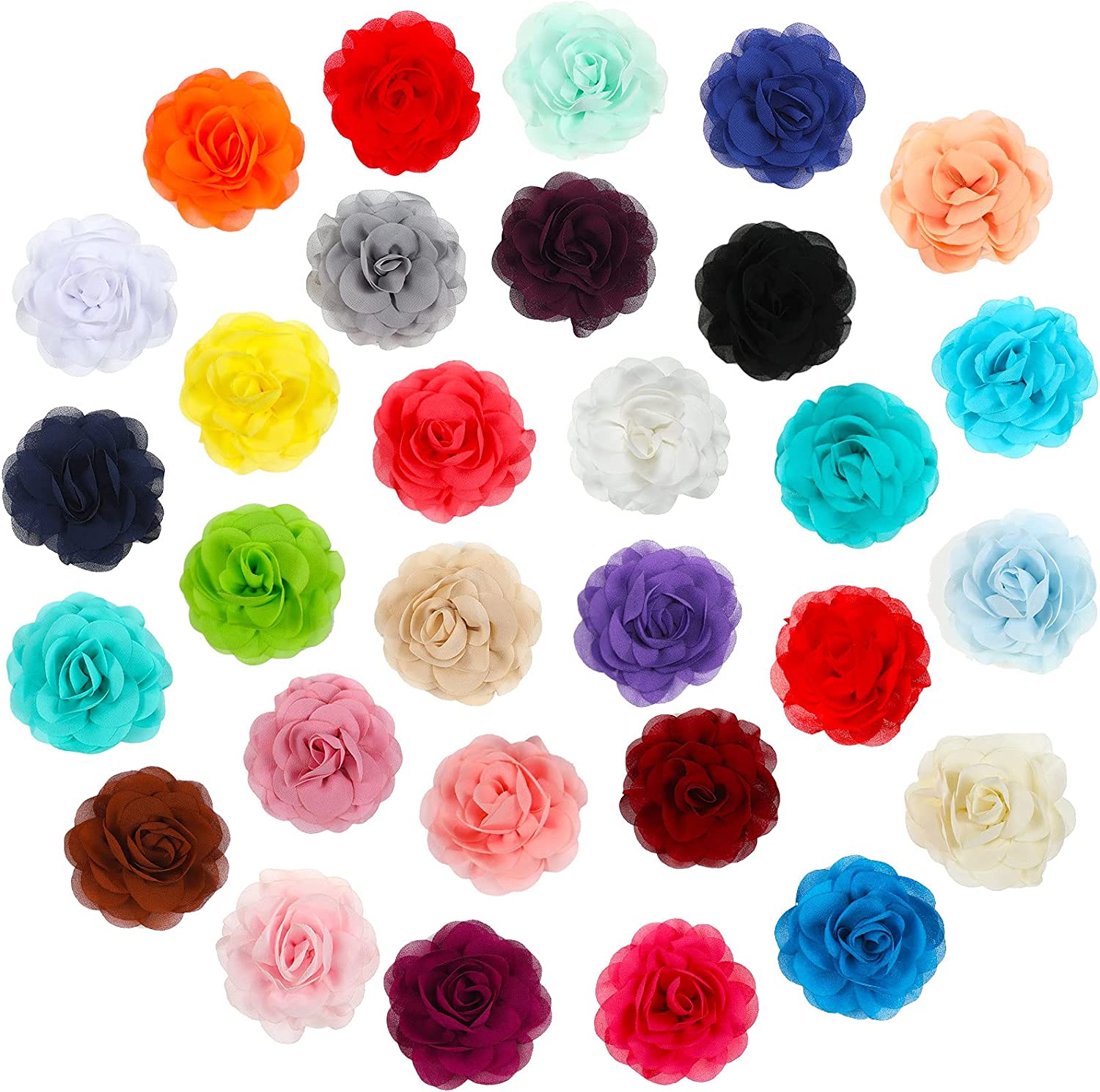 Pet Flower Collar, 3.5 Inch, Multicolor, 30 Piece