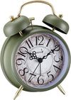 Retro Double Bell Alarm Clock, Color Avocado Green