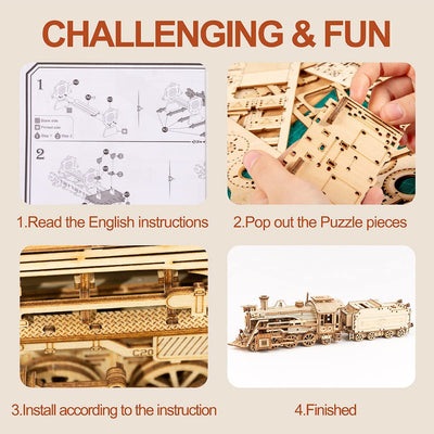 3D Wooden Puzzles for Adults and Teens - Prime Steam Express