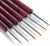 6PCS Paint Brushes Set, Red,Wood,Acrylic