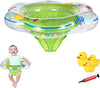 Baby floats for swimming pool, with safety seat, Color: Green