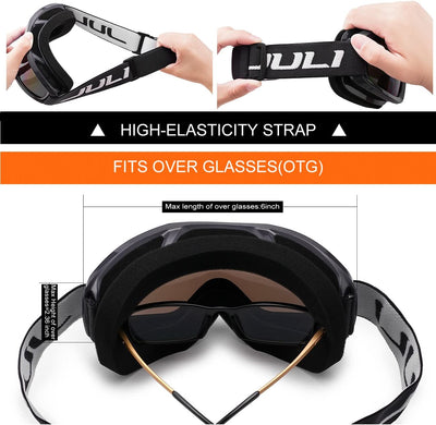 snowboard goggles for snow (Black Frame Citrus Orange Lens)