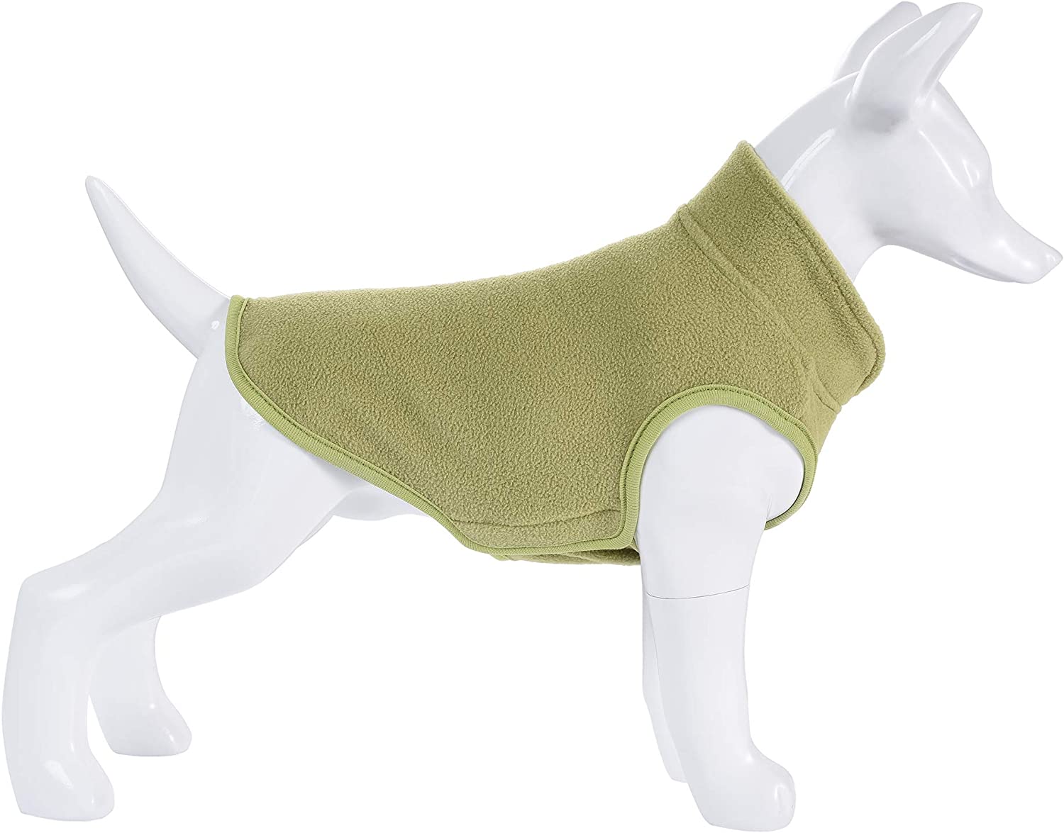 Pet fleece vest| ,Green, S (Circumference: 16"-18", Length: 12")