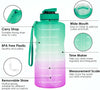 Half Gallon/64 oz Sport Motivational Water Bottle