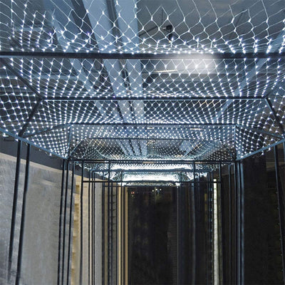 net mesh lights, 8 modes, 200 bubbles,(9.8'x6.6', white)