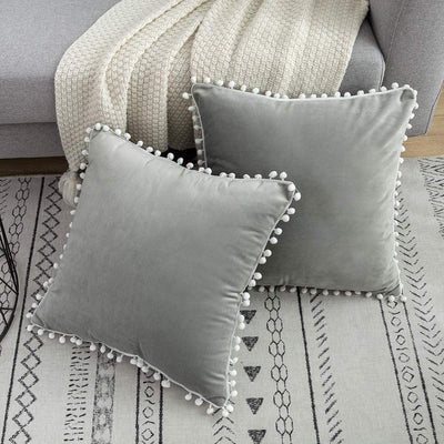 Poms Throw Pillow