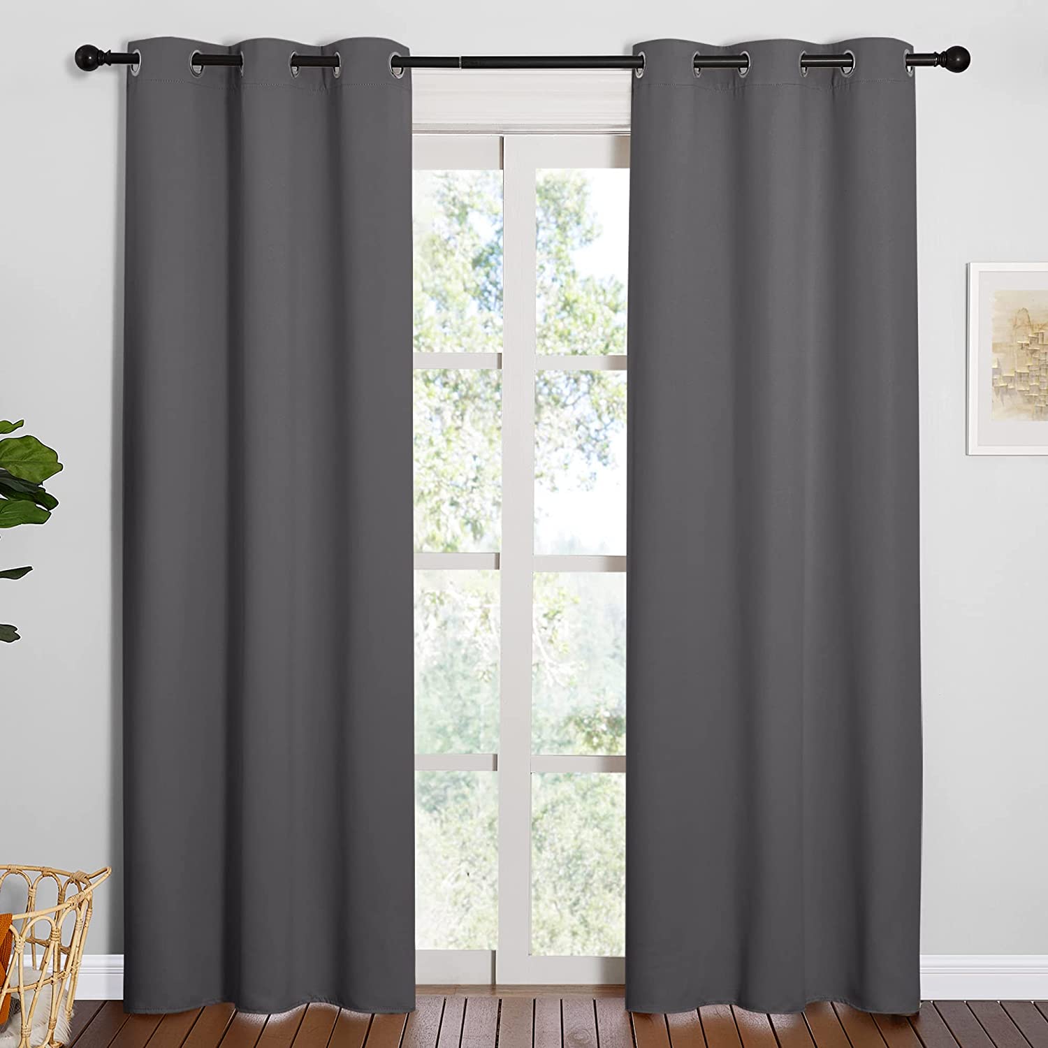 Drapes (2 Panels, 42 x 84 Inch, Gray)