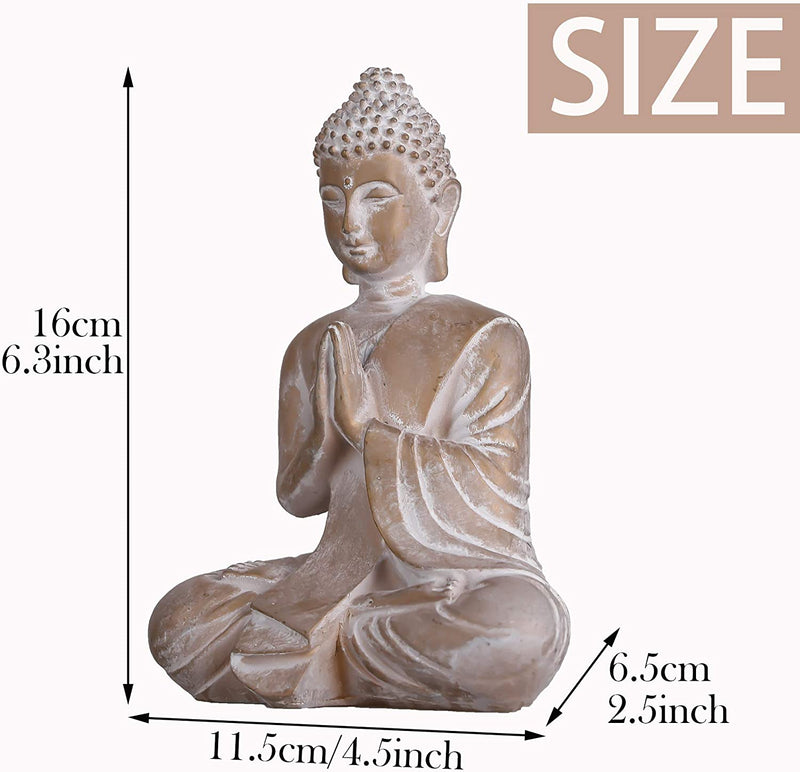 Praying Buddha Statue Collectible Decor, 6.3 Inches