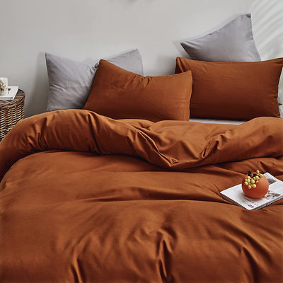 Solid Rust Comforter Set, King(90''*104''-Comforter)