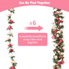 6 pcs 50ft artificial flower garland for valentine decoration