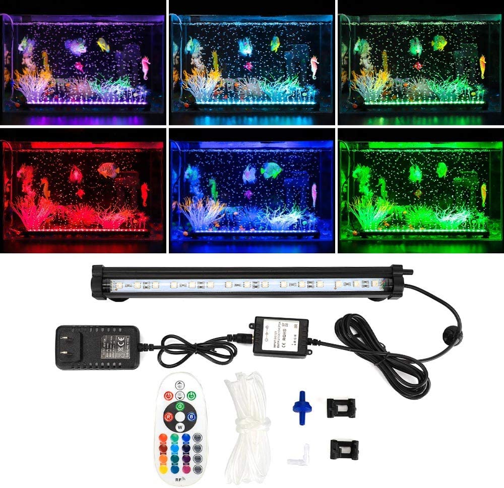 LED light for fish tank, Rgb(11in/28cm)with Air Bubble