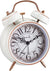 Retro alarm clock with two bells and backlight (Retro White)