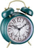 Retro Double Bell Alarm Clock, Color Deep Emerald