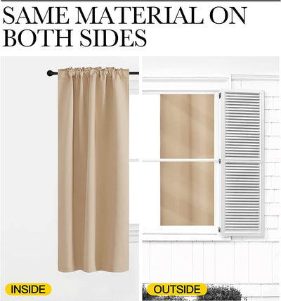 Elegant curtains (beige color) 52 wide x 84 long, 1 pair