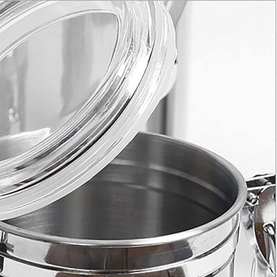 Kitchen Container, Stainless Steel, Glass, 64 Oz, 1 Piece