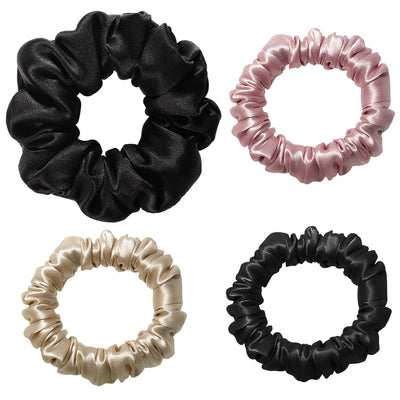 hair bows (4 pack, black, pink, champagne)